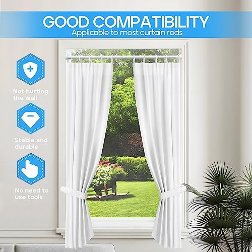 Tension Curtain Rod 1pcs Tension Rods For Windows 28 to 48 Inch | Spring Curtain Rod Adjustable Tension Rod White Tension Curtain Rod of Bathroom Window Curtain Rod Non Slip Tension Rod - color: White, size: 28-48 inch 1pcs