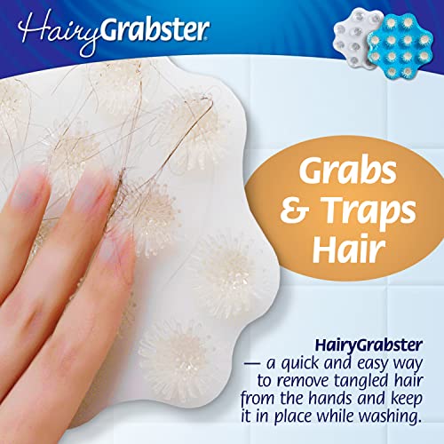 As Seen on Shark Tank Hair Shower Drain Hair Catcher, Hair Stopper Bathtub Drain Protector, & Catcher Drain Cover Alternative, Must-Haves HairyGrabster, 1 Pack, White - color: White, size: 1 Pack