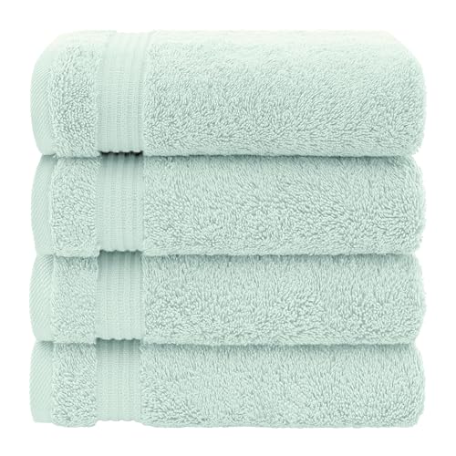 American Veteran Towel, Hand Towels for Bathroom Set of 4, 100% Cotton Turkish Hand Towel Sets, Soft Hand Face Towels, Mint Green Hand Towels - color: Mint, size: 16x28