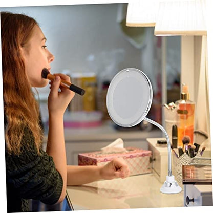 Ipetboom Led Makeup Mirror Magnification Suction Cup Vanity Mirror Lights for Cosmetics - size: 17.50X17.50X3.00CM