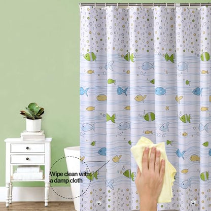 Plastic Shower Liner - Premium PEVA 4G Shower Curtain Liner with Rustproof Grommets and 3 Weighted Magnets, Waterproof Shower Curtains for Bathroom (Small Fish) - color: Small Fish, size: 71"W x 71"L (Pack of 1)