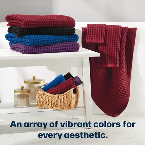Stoneberry Home® 6-Piece Waffle Towel Set Cotton Cobalt - color: Cobalt