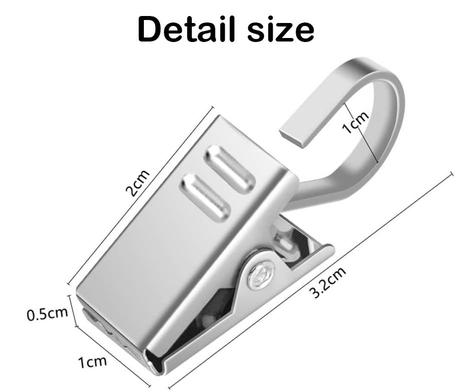 Curtain Clips for Ceiling Curtain Track | Flexible Curtains Tracks, Bendable Ceiling's Rails Set, For Window Door Shower Room Divider, RV - size: Curtain Clips