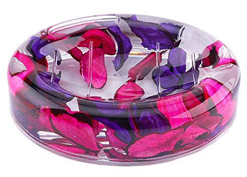 4 Piece Acrylic Liquid 3D Floating Motion Bathroom Vanity Accessory Set Leaf - size: 4-piece, style: Leaf