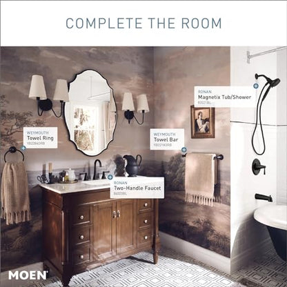 Moen YB2286ORB Brantford Collection Traditional Single Post Bathroom Hand Towel Ring, Oil-Rubbed Bronze (Pack of 2) - size: Оne Расk (Pack of 2)