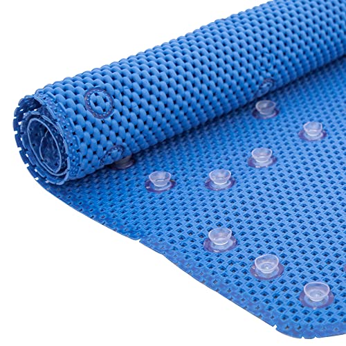 Bathtub Mat Non Slip, Soft Foam Bath Mat for Tub, Bathtub Mat with Drain Holes, Suction Cups Shower Mat (Royal Blue, 36''X17'') - color: Royal Blue