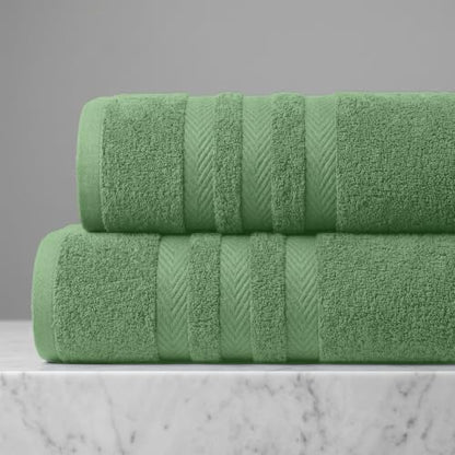 RIVERSIDE Pack of 2 Extra Large Bath Sheets 35 x 70 Inches, 100% Ring Spun Cotton, Hotel Quality, Oversized Bath Towels, Super Soft, Highly Absorbent & Quicker to Dry, Sage Green - color: Sage Green, size: Bath Sheets (PK 2)