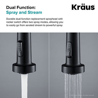 Kraus Dual Function Kitchen Faucet Sprayer in Matte Black