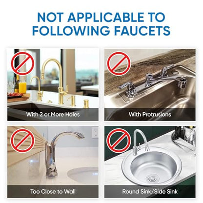 24 inch Longer Faucet Mat for Kitchen Sink Splash Guard[5° Slope Fast Self-draining]Kitchen Sink Faucet Mat Splash Guard Kitchen Sink Area Water Splash Guard