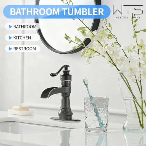 Glass Toothbrush Holders for Bathroom, Water Glass, Unbreakable Clear Bathroom Tumbler Cup, Mouthwash Cup, Toothpaste Storage Stand, Tooth Brush Organizer for Vanity Countertop