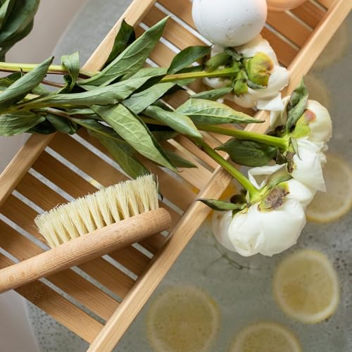 Luxshiny 2Pcs Exfoliating Body Scrubber Bath Washcloth Set, Long Back Scrubber for Men and Women, Practical Bathroom Skin Brush for Deep Cleaning and Dead Skin Removal