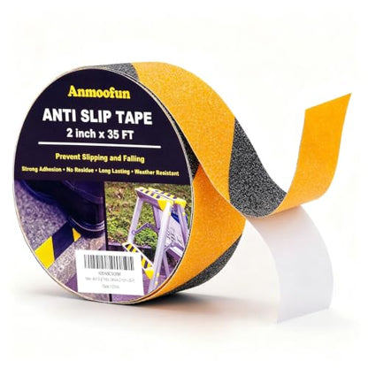 Anti Slip Traction Tape 2 Inch x 35 Ft, Heavy Duty Grip Tape | Safety Non Slip Roll Waterproof Caution for Outdoor Stairs Step Treads Floors, Industrial Use - size: 2 Inch x 35 Ft