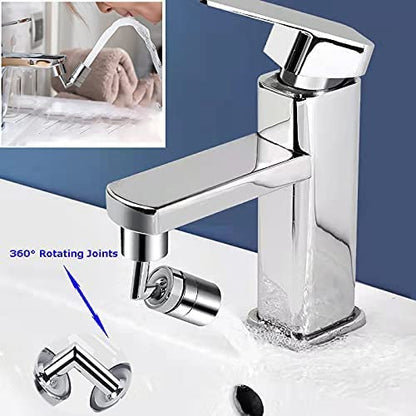 720 Degree Swivel Kitchen Sink Faucet Aerator, Dual Function Filter Faucet Head, 720 Rotating Faucet Extender for Bathroom, Flexible Faucet Sprayer Attachment