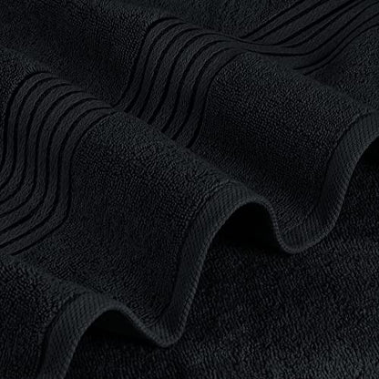 Utopia Towels Luxurious Bath Towels Set, 27x54 in, 4 Pack, Soft, Black | Soft Luxurious Ring Spun Cotton Bath Towels - Lightweight, Highly Absorbent, Quick-Drying, Ideal for Daily Use - color: Black