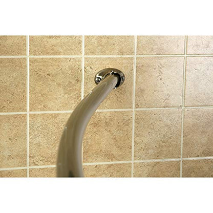 Kingston CC3178 Adjustable Curved Shower Curtain Rod, Brushed Nickel - color: Brushed Nickel