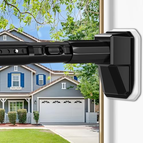 41 to 67 Inch Black Tension Curtain Rod | No Drill, Extra Long, Heavy Duty, Renter Friendly Adjustable - color: Black, size: 41-67inch