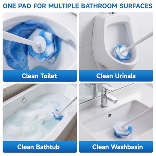 50PCS Toilet Wand Refills – Compatible with Clorox Toilet Wand, Bathroom Bowl Cleaners, Disposable Brush Replacement Head Scrubbers, Scrubbing Refill Pads with Fresh Scent, Toilet Brush Heads