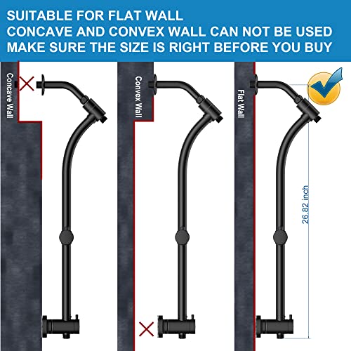 Handheld Showerhead & Rain Shower Combo for Easy Reach, 27.5" Drill-free Stainless Steel Slide Bar, 5”of 5-setting Handheld Shower and Showerhead, with 5ft Hose - Black - color: Black