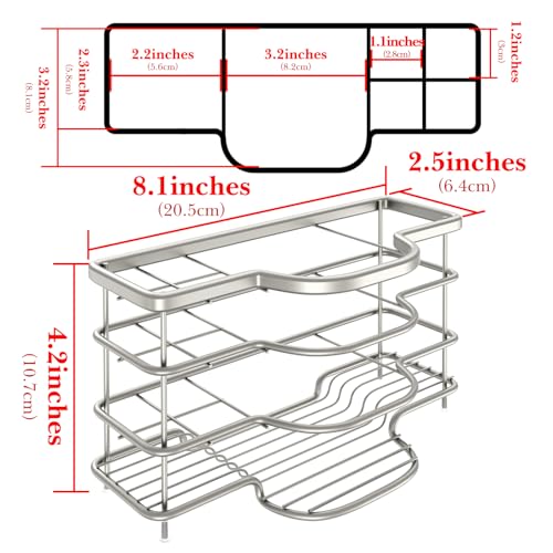 Linkidea Stainless Steel Electric Toothbrush Holder, Ventilated Tooth Brush Storage Organizer, 6 Slots Multifunctional Rack for Toothpaste, Razor, Shaver, Comb (Brushed Nickel)