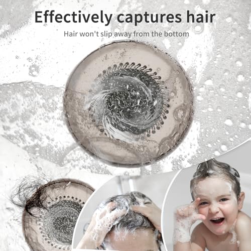 Reversible Shower Drain Hair Catcher, Prevent Clogging Bathtub Drain Cover, Fast Drainage & Easy Clean Tub Drain Hair Catcher for Regular & Pop-up Drain (Brown) - color: Brown