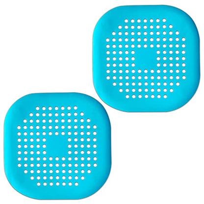 2 Pieces Shower Drain Hair Catcher Bathtub Stopper Home Drain Protectors Drain Cover with Sucker Water Trap Sink Cover for Bathroom Bathtub and Kitchen (Blue,Blue) - color: Blue,blue