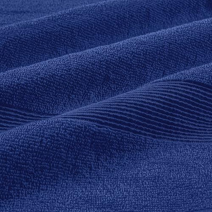 Belizzi Home 8 Piece Towel Set 100% Ring Spun Cotton, 2 Bath Towels 27x54, 2 Hand Towels 16x28 and 4 Washcloths 13x13 - Ultra Soft Highly Absorbent Machine Washable Hotel Spa Quality - Navy Blue - color: Navy Blue, size: 8 Piece Towel Set