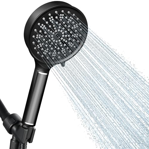 Cobbe Filtered Shower Head with Handheld - Filters Over 99% Of Chlorine | 2.0 Carbon Shower Head Filter System - Water Softener Filters Beads for Hard Water - Reduces Dry Itchy Skin, Chrome - color: 1. Matte Black (2.0 Carbon), style: Round