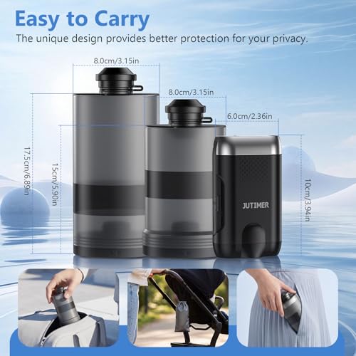 Electric Portable Travel Bidet with 260ml/380ml Tank, Dual Spray | Handheld Peri Bottle for Postpartum Care, Hemorrhoid Relief & Travel, USB Rechargeable Bidet Sprayer for Camping.