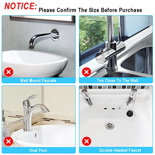 Sink Splash Guard Silicone Sink Faucet Mat Sink Accessories | for Kitchen, Bathroom, Sink Sponge Holder (White) - color: White