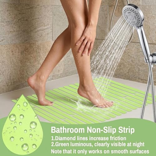 24-Piece Luminous Anti-Slip Stickers - Waterproof, Self-Adhesive Safety Decals for Stairs, Floors, Ladders, Boats, Swimming Pools, and Bathrooms - color: Fluorescence