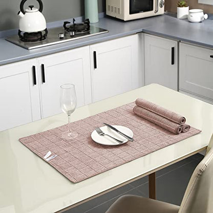Puomue Microfiber Kitchen Towels and Dishcloths Set, 26 X 18 Inch and 12 X 12 Inch, Set of 12 Bulk Lint Free Dish Towels for Drying Dishes, Camel - color: Camel