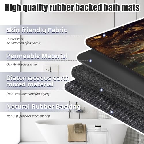 Bathroom Runner Mat Rugs Long,Exotic Dog Wild Animal Art Diatomite Stone Bath Mat Large Absorbent Diatomaceous Earth Mat Non Slip Fast Dry Shower Mat Bathroom Rugs Floor Mat 16x42in - color: Design18