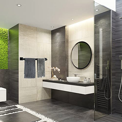 Nolimas Matte Black Bath Towel Bar Single Bars Towel Rack Rod Classic Wall Mounted Stainless Steel Bathroom Towel Bar Toilet Kitchen Towel Shelf Single Layer, 24inch - color: Matte Black, size: 24 inch