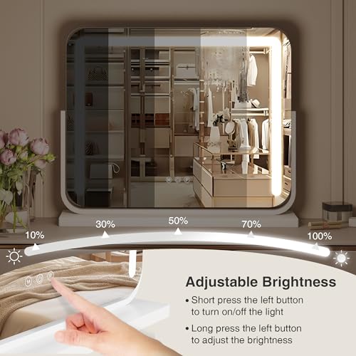 Lighted Makeup Mirror with Lights,Vanity Mirror with Lights, 21"×15.7" - size: 20.5"L x 15.7"W - Light Strip
