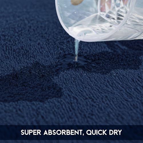 Bliss Casa Jumbo Bath Sheet 2-Pack — 35″×70″ Oversized Cotton Bath Sheets, Ultra-Soft & Highly Absorbent – Quick-Dry, Hotel-Quality & Durable - color: Navy, size: 2 Pack Bath Sheet