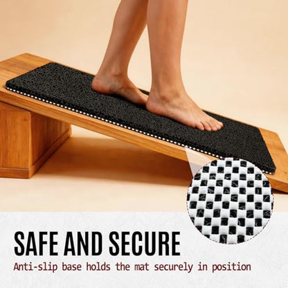 24 * 24in Shower Mat Bathtub Mat Non Slip | Bathmats Non Slip, Quick Drying Foot Scrubber Loofah Mats for Inside Shower, Tub, Bathroom, Home, Black - color: Black, size: 24" x 24" (Square)