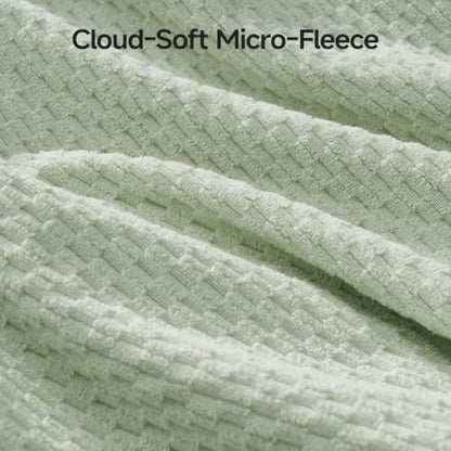 ecolook Microfiber Towel Set of 6, Green | Ultra-Soft, Oversized, Absorbent & Quick-Drying | 2 Bath Sheets, 2 Hand, 2 Washcloths - color: Green