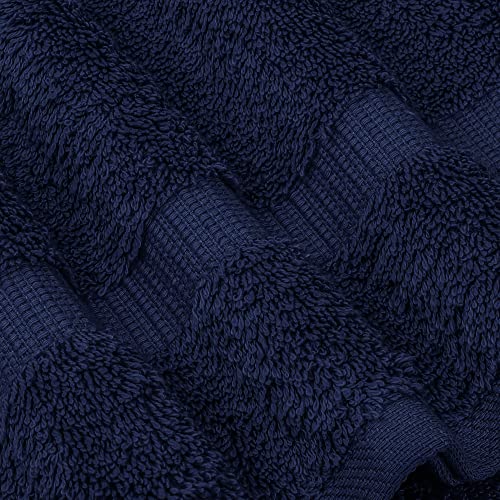 Chakir Turkish Linens 4 Piece Bath Towel Set, 100% Cotton Luxury Turkish Towels for Bathroom, Soft Absorbent Bath Towels, 27 x 54 Inches, Navy - color: Navy