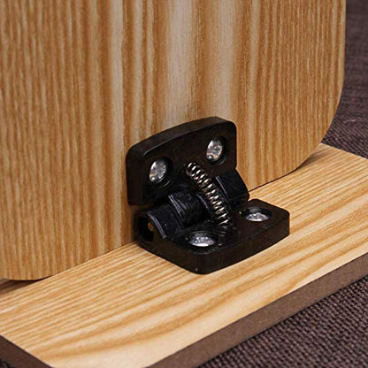 Aestivate Rectangular Compact Table Mirror Standing Wood Framed Rectangle Tabletop Makeup Mirror Desktop Mirror 90 Degree Rotating Mirror - size: 8"L x 6.3"W