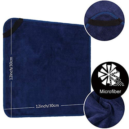 Microfiber Facial Cloths Fast Drying Washcloth 12inch x 12inch (Pack of 10, Navy Blue) - color: Navy Blue, size: 1 Count (Pack of 10)