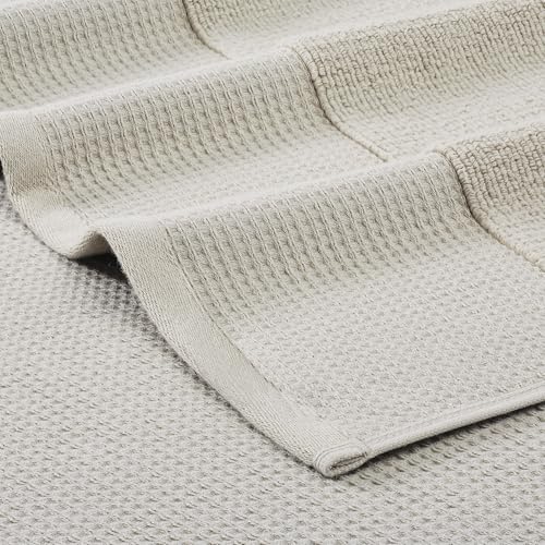 Modern Threads Waffle-Rib 6-Piece Towel Set – Premium Cotton Bath Towels, Ultra-Absorbent & Soft, Elegant Waffle Texture for Bathroom & Spa, Taupe - color: Taupe