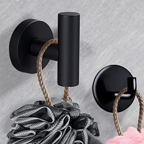 8 Pieces Bathroom Towel Rack Set, Includes 2PCS 23.6 inch Towel bar, 2PCS Towel Hook, 2 PCS Towel Ring, 2PCS Toilet Paper Holder-Matte Black Bathroom Accessories Sets - color: Matte Black, size: 10pcs-24inch