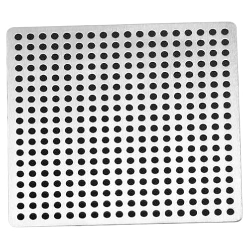 Shower Drain Cover, 5" Square Shower Drain Hair Catcher Stainless Steel Bathroom Strainer with Holes Anti-Clogging Floor Cover Hair Filter for Kitchen Bathroom