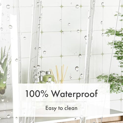 Stall Shower Curtain Liner, 52x72 Clear Shower Liner PEVA Medium Weight Inside Shower Curtains for Bathroom with Rustproof Grommets - color: Clear, size: 54"W x 72"L (Pack of 1)