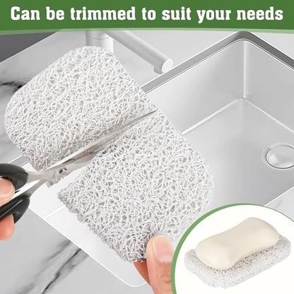 4 Pack Soap Holder Pad，Soap Holder for Kitchen & Bathroom，White Non-Slip Soap Lifting Pads for Soap Dish - color: White Soapdish Pad