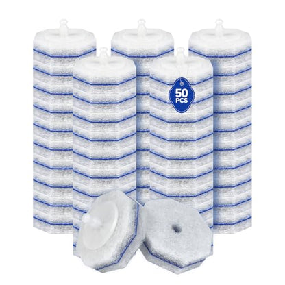 50 Count Disposable Toilet Brush, Toilet Cleaner Refills | Replacement Heads for Toilet Cleaning System,Compatible with Most Toilet Brushes