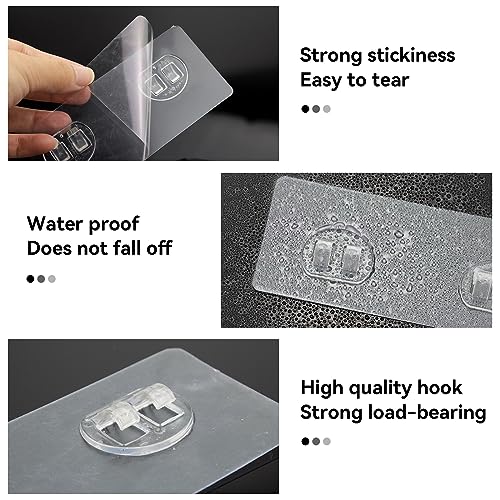 Shower Caddy Adhesive Hooks Replacement for Bathroom, No Drilling | 6 Pack, Strong Adhesive Hooks, for Bathroom Storage Shelves & Kitchen Racks Rack, Waterproof - style: Style 3