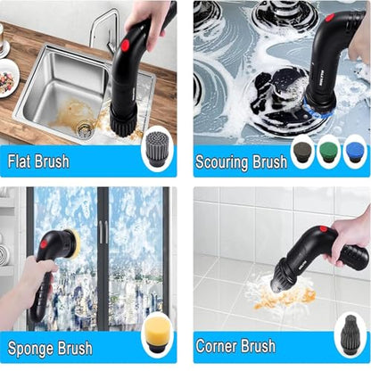 Electric Spin Scrubber Brush Heads Set for NOLYTH Power Spin Scrubber, 6 Pack Replaceable Brush Heads for Cleaning Corners Grout Stain on Stove, Sinks, Tubs, Tiles, Bathroom, Kitchen etc | Power Spin Scrubber, 6 Pack Brush Heads for Cleaning Corners Grout