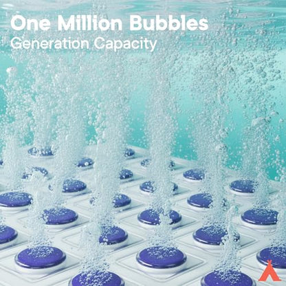 Bubble Bath Massager Mat for Bathtub, 47.24" x 14.57" Full-Body Heated Air Spa with 6-Level Adjustable Bubbles, Non-Slip Waterproof Design, Remote Control, For Stress, Muscle Relief & Relaxation, Blue - color: Blue