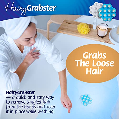 As Seen on Shark Tank Hair Shower Drain Hair Catcher, Hair Stopper Bathtub Drain Protector, & Catcher Drain Cover Alternative, Must-Haves HairyGrabster, 2 Pack, White - color: White, size: 2 Pack